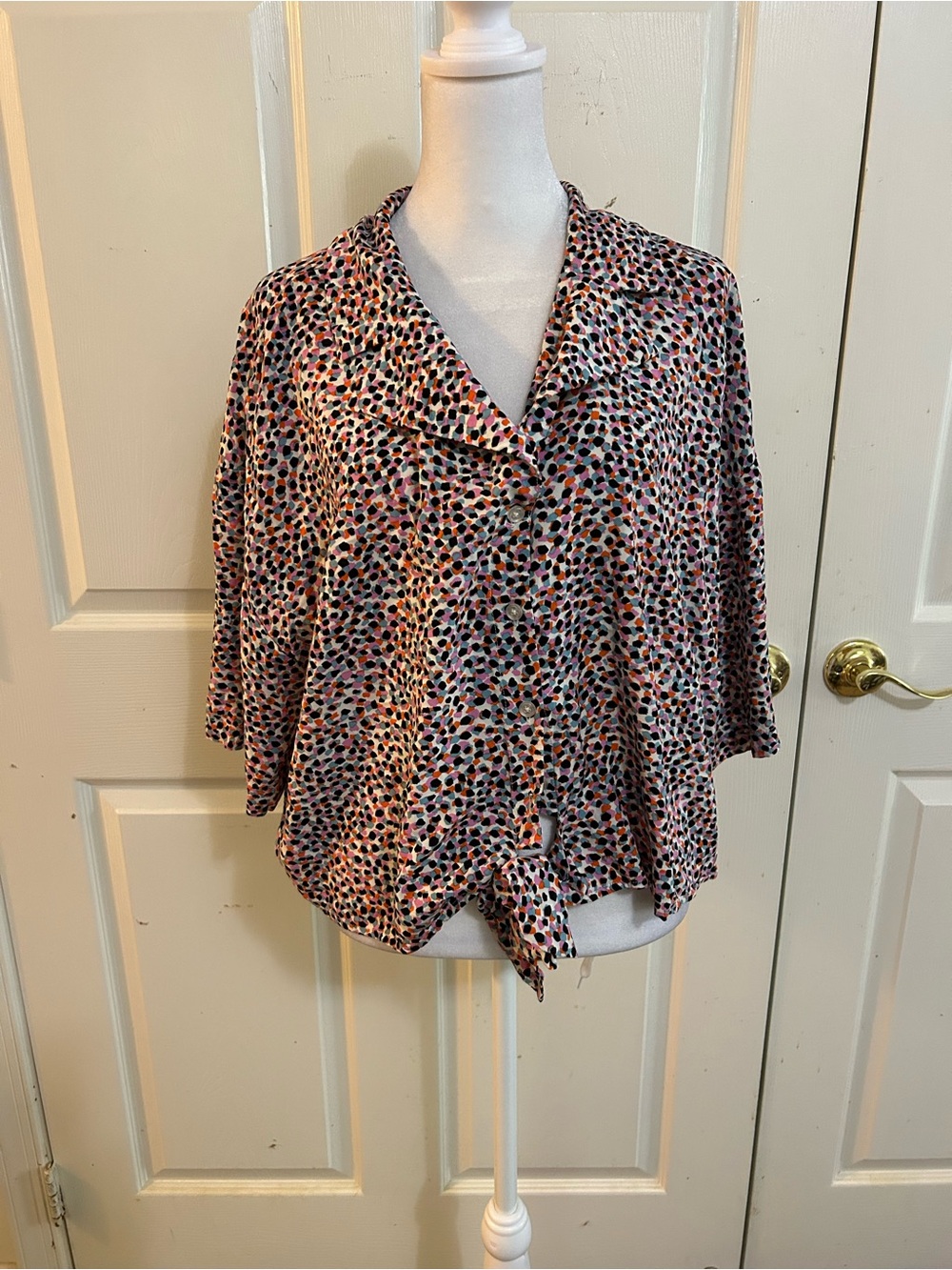Eloquii multicolor crop top, size 18